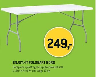 XL-BYG Enjoy>it foldbart bord tilbud
