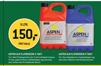 XL-BYG Aspen alkylatbenzin 4 takt tilbud