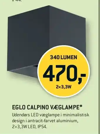 XL-BYG Eglo calpino væglampe tilbud