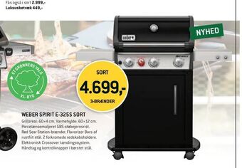 XL-BYG Weber spirit e-325s sort tilbud