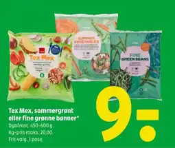 Coop 365 Tex Mex, sommergrønt eller fine grønne bønner tilbud