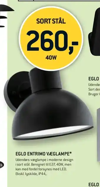 XL-BYG Eglo entrimo væglampe tilbud