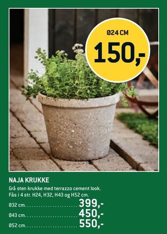 XL-BYG Naja krukke tilbud