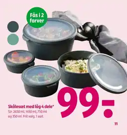 Skålesæt med låg 4 dele