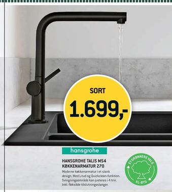 XL-BYG Hansgrohe talis m54 køkkenarmatur 270 tilbud