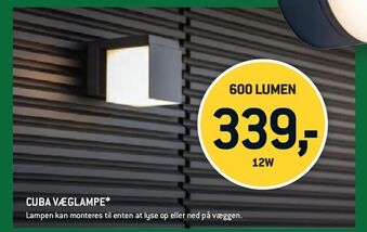 XL-BYG Cuba væglampe tilbud