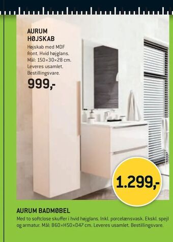 XL-BYG Aurum badmøbel tilbud