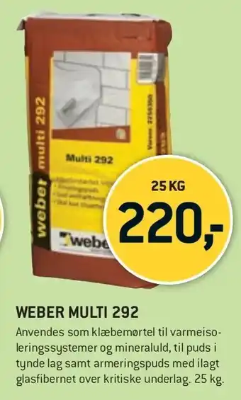 XL-BYG Weber multi 292 tilbud