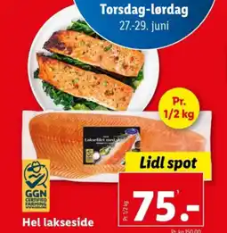Lidl Hel lakseside tilbud