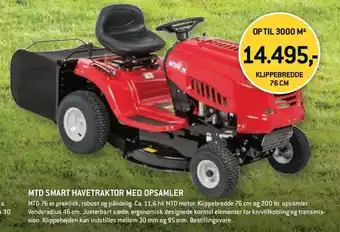 XL-BYG Mtd smart havetraktor med opsamler tilbud