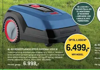 XL-BYG Al-ko robotplæneklipper gudenaa 1000 w tilbud