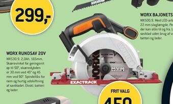 XL-BYG Worx rundsav 20v tilbud