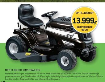 XL-BYG Mtd lt 96 ext havetraktor tilbud