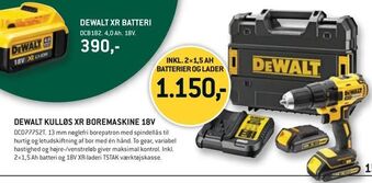 XL-BYG Dewalt kulløs xr boremaskine 18v tilbud
