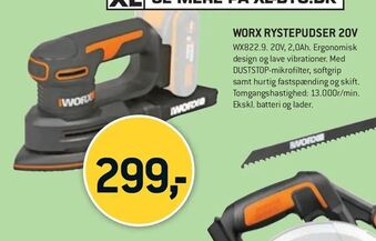 XL-BYG Worx rystepudser 20v tilbud