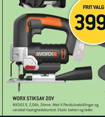 XL-BYG Worx stiksav 20v tilbud