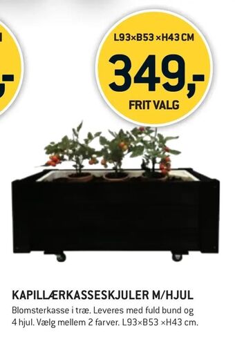 Kapillærkasseskjuler m/hjul