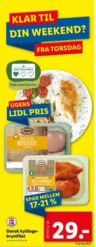 Lidl Kyllingebrystfilet tilbud