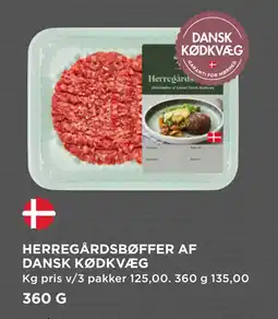 MENY HERREGÅRDSBØFFER AF DANSK KØDKVÆG tilbud