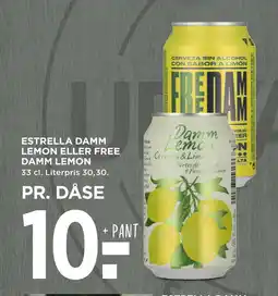 MENY ESTRELLA DAMM LEMON ELLER FREE DAMM LEMON tilbud