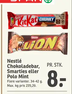 SPAR Nestlé Chokoladebar, Smarties eller Polo Mint tilbud