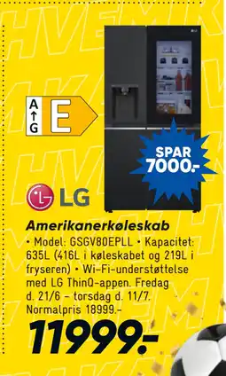 Bilka Amerikanerkøleskab tilbud
