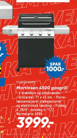 Bilka Martinsen 4500 gasgrill tilbud