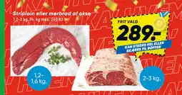 Striploin eller mørbrad af okse