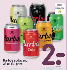 REMA 1000 Harboe sodavand 33 cl. Ex. pant tilbud