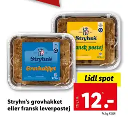 Lidl Stryhn’s grovhakket eller fransk leverpostej tilbud