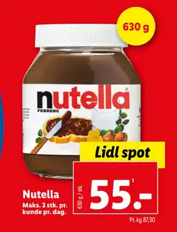Lidl Nutella tilbud