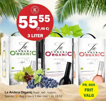 Købmandsgården La Andera Organic tilbud