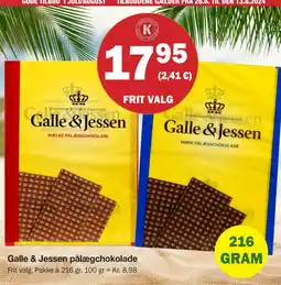 Købmandsgården Galle & Jessen pålægchokolade tilbud