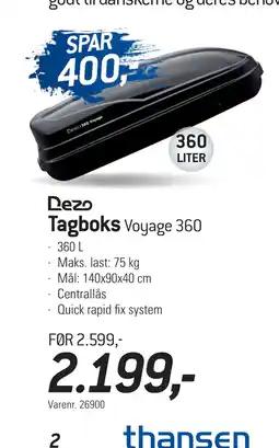 Thansen Tagboks Voyage 360 tilbud