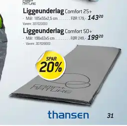 Thansen Liggeunderlag tilbud