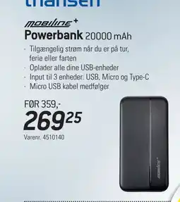 Thansen Powerbank tilbud