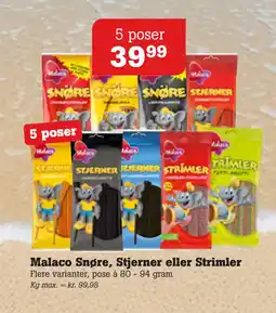 Poetzsch Padborg Malaco Snøre, Stjerner eller Strimler tilbud