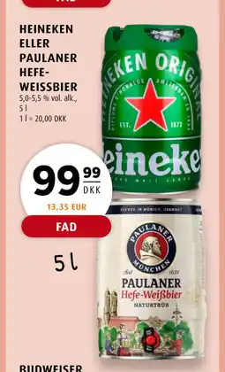 Scandinavian Park HEINEKEN ELLER PAULANER HEFEWEISSBIER tilbud