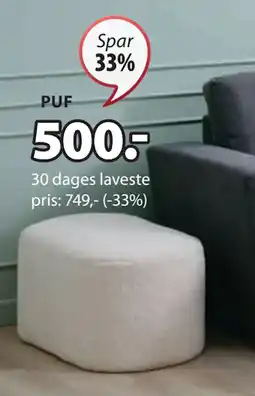 JYSK OREBO PUF tilbud
