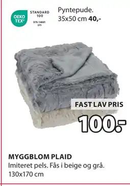 JYSK MYGGBLOM PLAID tilbud