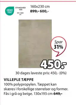 JYSK VILLEPLE TÆPPE tilbud