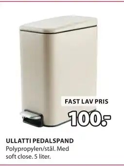 JYSK ULLATTI PEDALSPAND tilbud