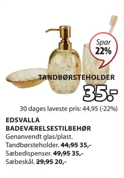 JYSK EDSVALLA BADEVÆRELSESTILBEHØR tilbud