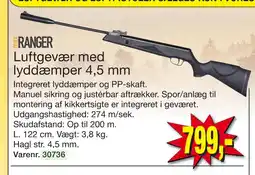 Harald Nyborg Luftgevær med lyddæmper 4,5 mm tilbud