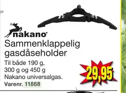 Harald Nyborg Sammenklappelig gasdåseholder tilbud