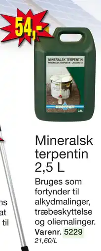 Harald Nyborg Mineralsk terpentin 2,5 L tilbud