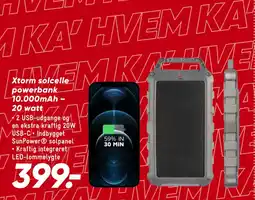 Xtorm solcelle powerbank 10.000mAh – 20 watt