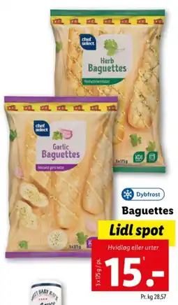 Lidl Baguettes Urter tilbud