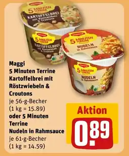 REWE DE Maggi 5 Minuten Terrine Kartoffelbrei mit Röstzwiebeln & Croutons tilbud