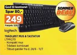 Power TRÅDLØST MUS & TASTATUR LTMK270 tilbud
